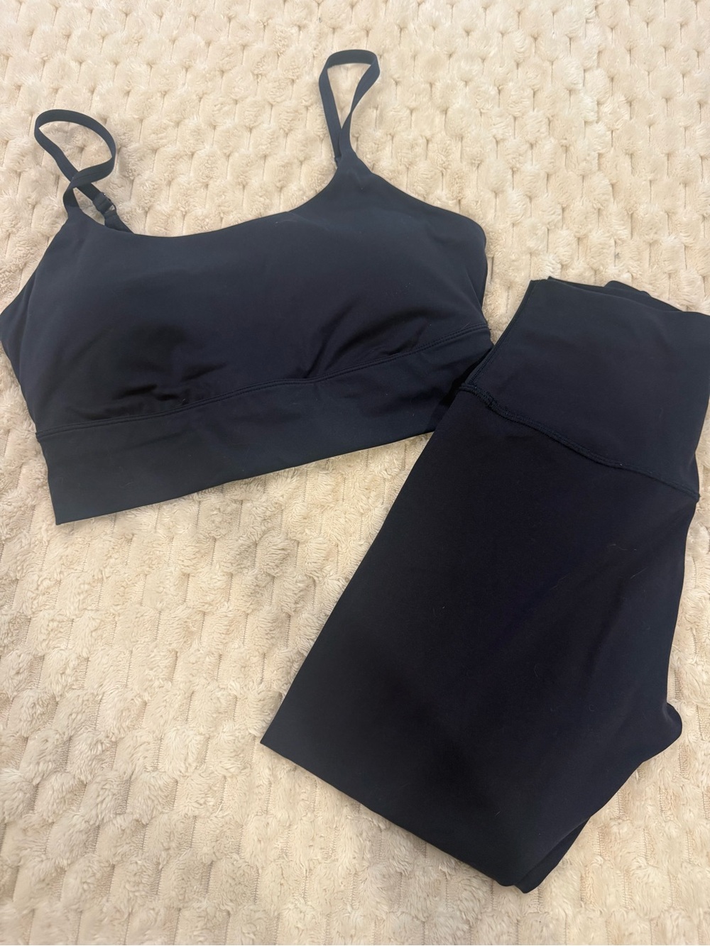 Navy CRZ YOGA Women's Bralette and Leggings Set